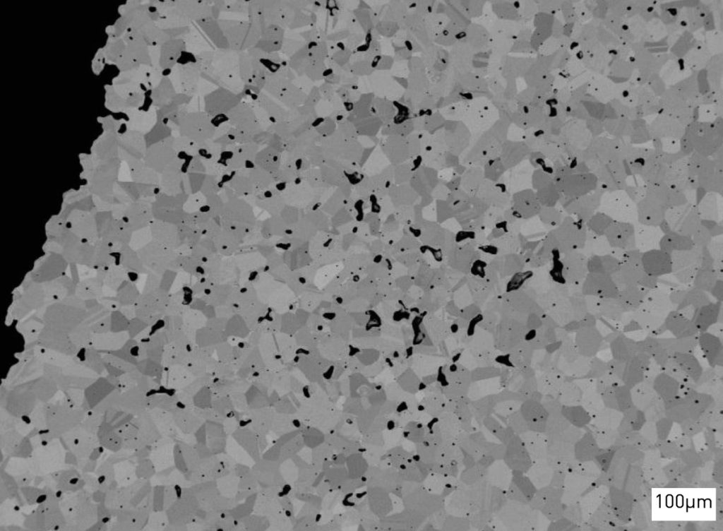 Fig. 15 Pore-and microstructure of surface zone after shell-printing and sintering [4]