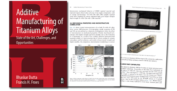 New book focusses on Additive Manufacturing of titanium alloys