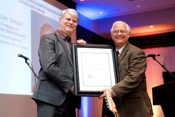 Professor Ian Gibson receives international FAME award for achievements in Additive Manufacturing research