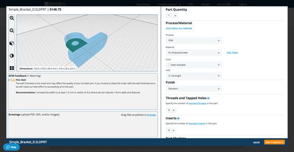 New version of Xometry Instant Quoting Engine launched