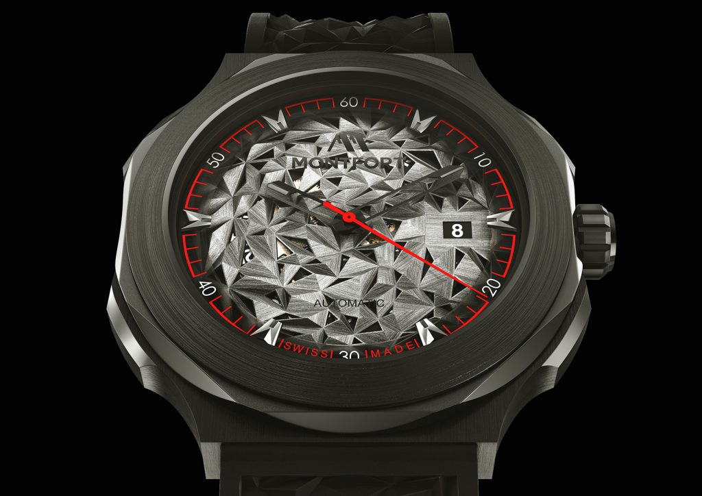 Fig. 8 A Montfort watch showing the complex additively manufactured face produced using Digital Metal technology