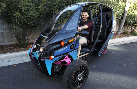 Significant weight savings in Arcimoto electric vehicle through metal Additive Manufacturing