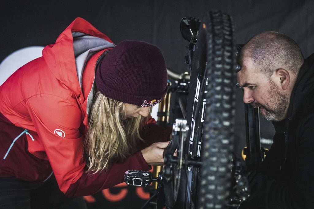 Fig. 7 Rachel Atherton and Ben Farmer, Chief Technology Officer at Atherton Bikes (Courtesy Moonhead Media)