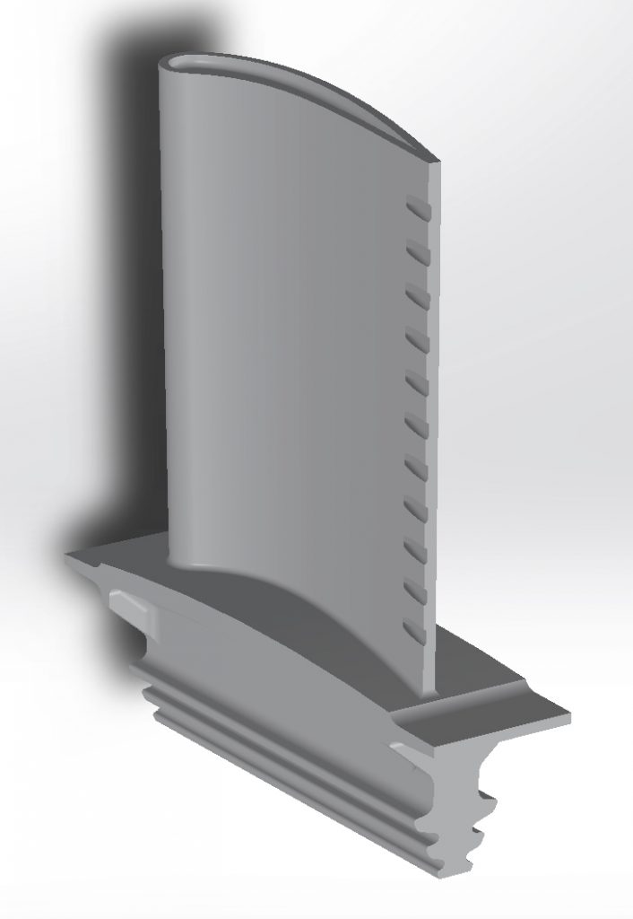 Fig. 5 A representative image of the turbine blade