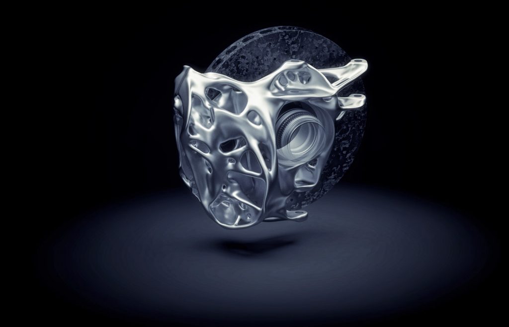 Fig. 5 The 21C's BrakeNode™, and integrated upright and brake component (Courtesy Czinger Vehicles)