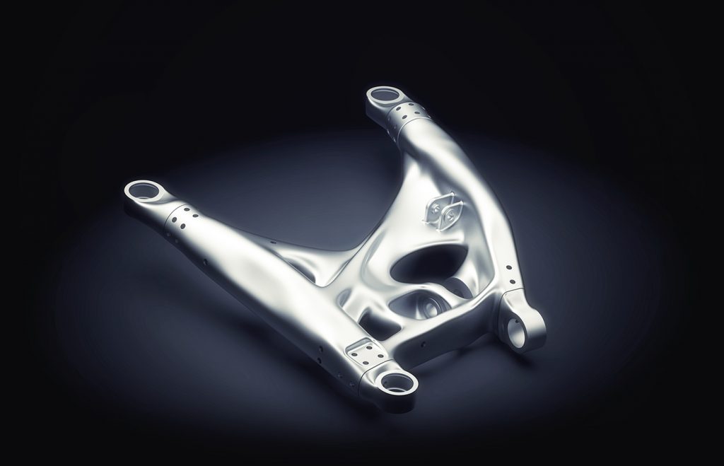 Fig. 6 A rear lower control arm (Courtesy Czinger Vehicles)