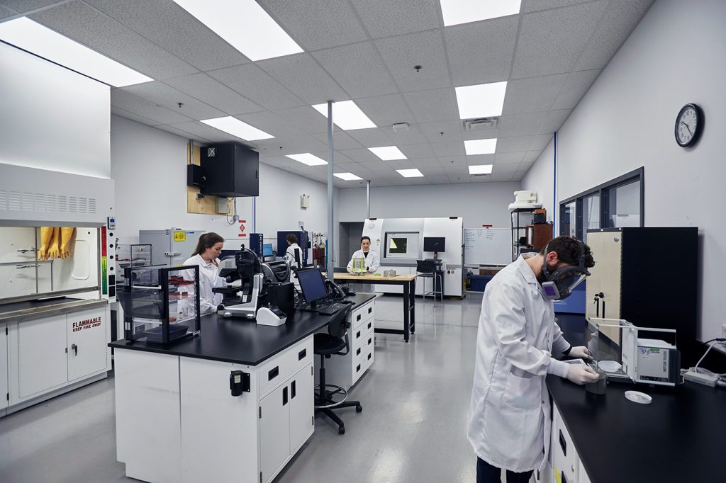The materials lab is an essential part of any metal Additive Manufacturing facility (Courtesy Burloak Technologies)