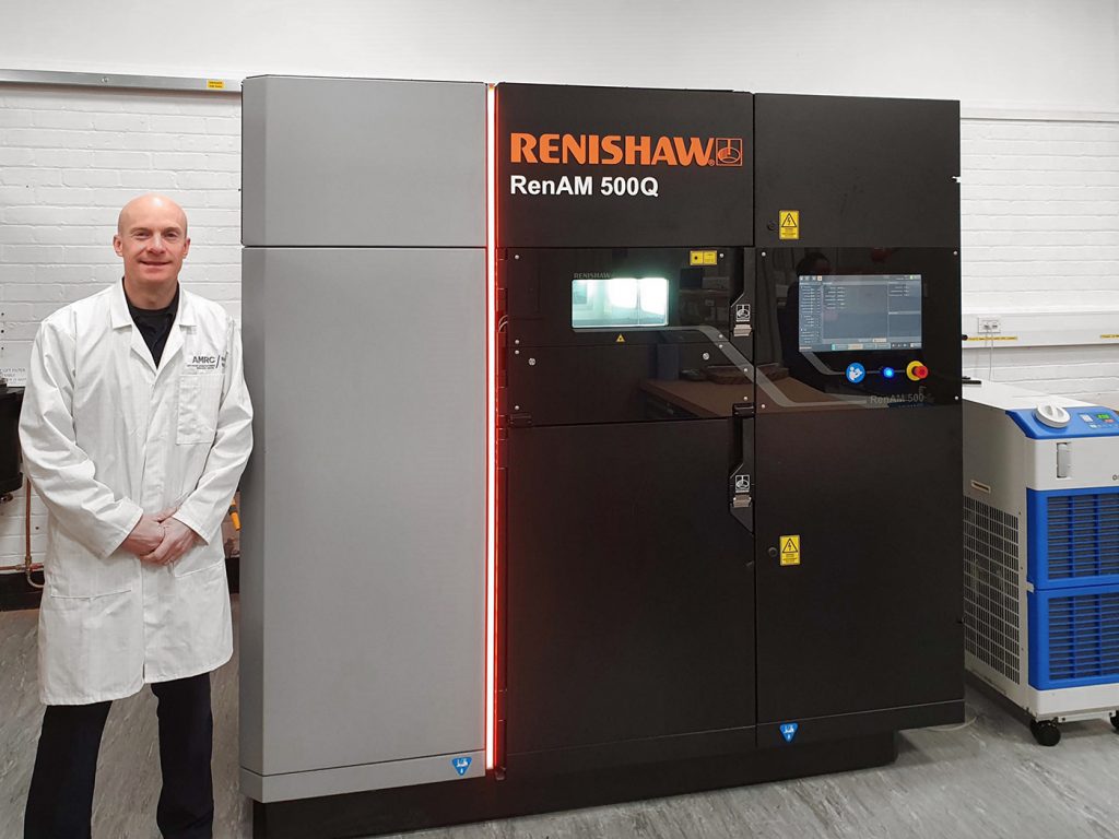 Fig. 2 Ian Brooks of AMRC with one of the machines used in Project MEDAL