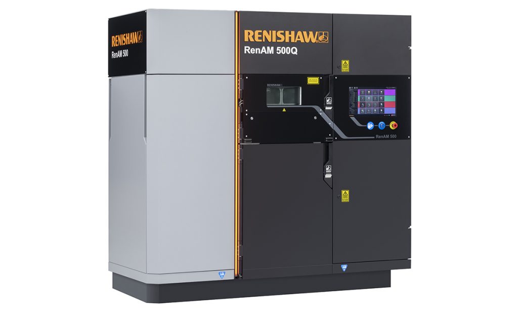 Renishaw’s flagship metal 3D printer, the RenAM 500Q, with in-situ monitoring of the meltpool at the powder bed (Courtesy Renishaw)