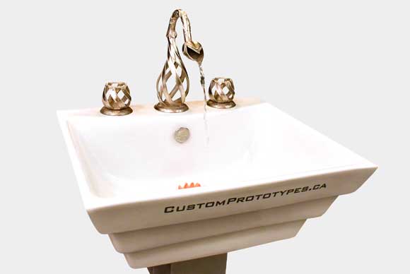 ‘Metal 3D Printed Bathroom Faucet’ by Jung Kyu Im's and Daniel Goncalves of Custom Prototypes Inc won the Members Choice Award (Courtesy AMUG)