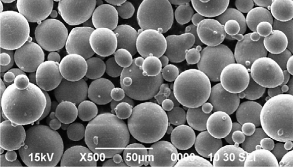 A micrograph of titanium powder for Additive Manufacturing which Höganäs now offers under its forAM® range (Courtesy Höganäs AB)