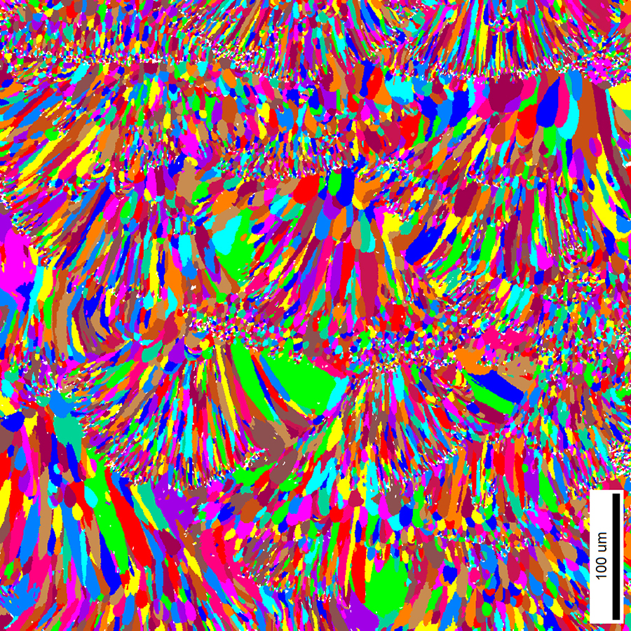 Fig. 3 Aheadd CP1 bimodal grain structure: fine equiaxed & microcolumnar grains