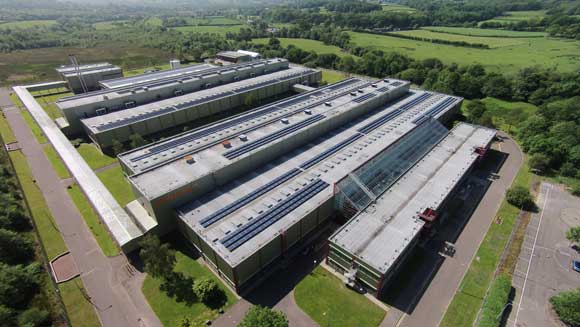 An aerial view of Renishaw’s current Miskin facility located in South Wales (Courtesy Renishaw)