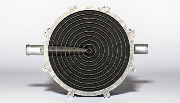 Conflux has released an additively manufactured configurable water charge air cooler (Courtesy Conflux)