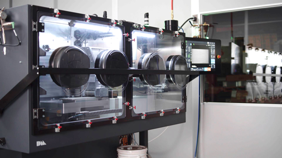 Desktop Metal has qualified 925 sterling silver for use in its Production Systems, including the P-1 shown here (Courtesy Desktop Metal)