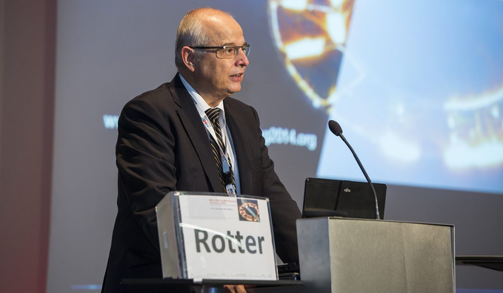 Fig. 1 Franz Rotter, President of ASMET and Head of the Special Steel Division of voestalpine, speaking at the MAMC 2014 in Vienna