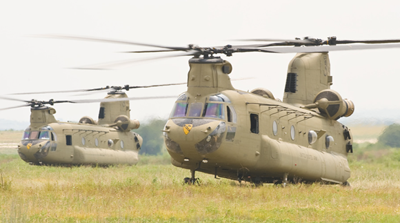 The MH-47G is a modified version of Boeing’s iconic CH47 Chinook twin rotor helicopter with metal 3D printed components (Courtesy Boeing)