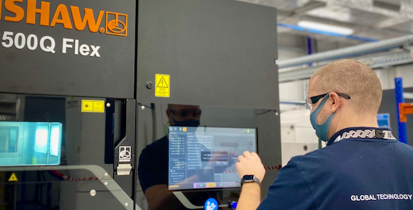 The RenAM 500Q Flex metal 3D printer is now installed at the GKN Global Technology Centre in Bristol, UK (Courtesy Renishaw)