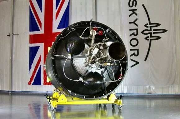The second stage of the Skyrora XL orbital vehicle which features additively manufactured engine components (Courtesy Skyrora)