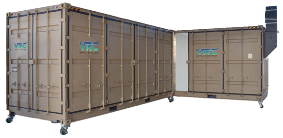 The C.A.M.P. Site system is housed in standard shipping containers (Courtesy VRC Metal Systems)