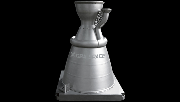 Deep Blue Aerospace’s rocket engine combustion chamber, additively manufactured on Farsoon’s FS621M (Courtesy Deep Blue Aerospace)
