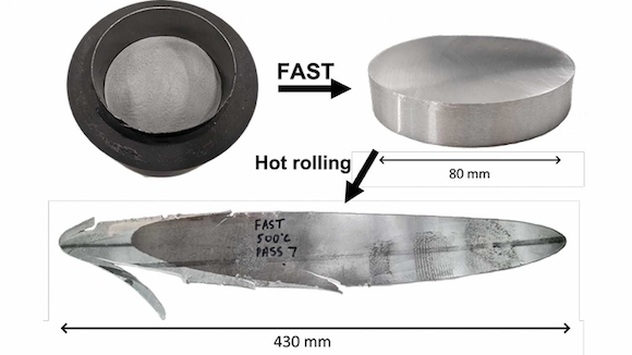 STAR group researchers have converted Al alloy powders from atomisation to sheet material in two solid-state steps for use in aerospace (Courtesy STAR Group)