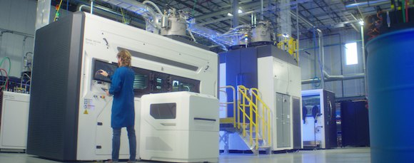 GE Additive has released further details of its Binder Jet Line Additive Manufacturing machine (Courtesy GE Additive)