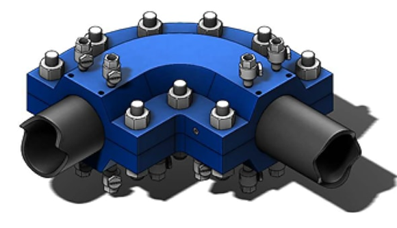 Drawing of the 3D printed clamp (Courtesy Shell)