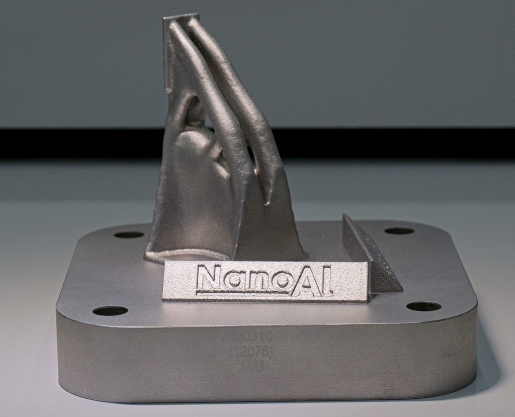 Fig. 1 A test part produced using NanoAL’s Addalloy 5T powder (Courtesy NanoAL)