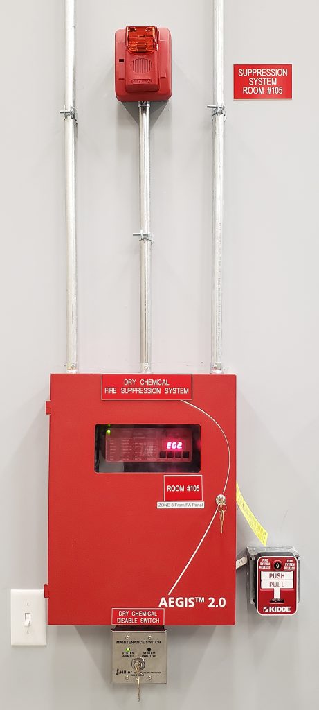 Fig. 5 Dry chemical system controller and communication panel