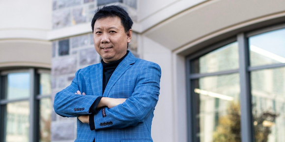Hang Yu, associate professor of materials science and engineering in the College of Engineering, is the primary investigator on the award from the United States Department of Defense (Courtesy Tonia Moxley/Virginia Tech)