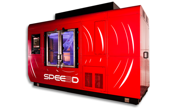 The WarpSPEE3D 3D printer will be available at Nupress on a subscription based service for local Australian organisations (Courtesy SPEE3D)