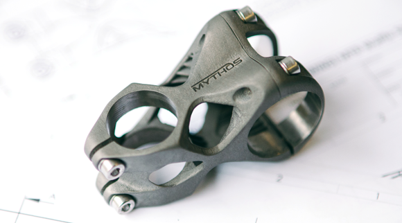 Mythos’ Ixo stem was 3D printed from Ti-6Al-4V (Courtesy Mythos)