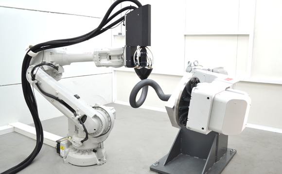 The Meltio Engine can be integrated into any robot arm and is capable of producing large, complex AM parts and repairs (Courtesy Meltio)