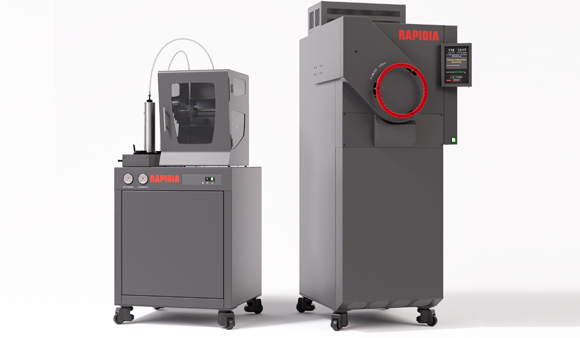 Rapidia’s Conflux 1 system consists of a metal Additive Manufacturing machine and vacuum sintering furnace (Courtesy Rapidia)