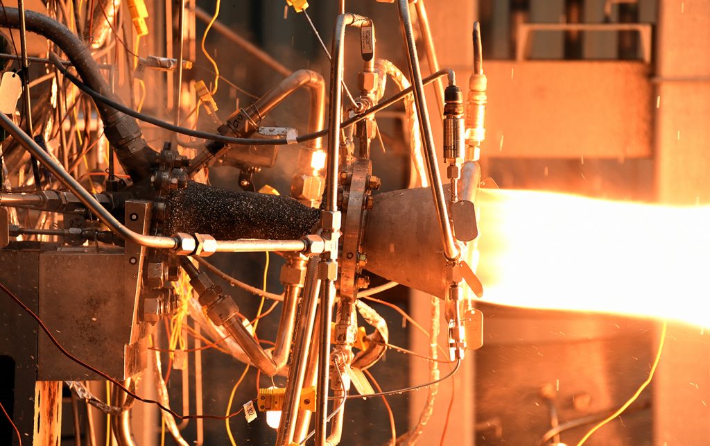 Fig. 1 NASA Marshall Space Flight Center (MSFC) is taking full advantage of Additive Manufacturing for rocket propulsion systems to reduce time-to-test and iterations through the design-fail-fix cycle (Courtesy NASA)