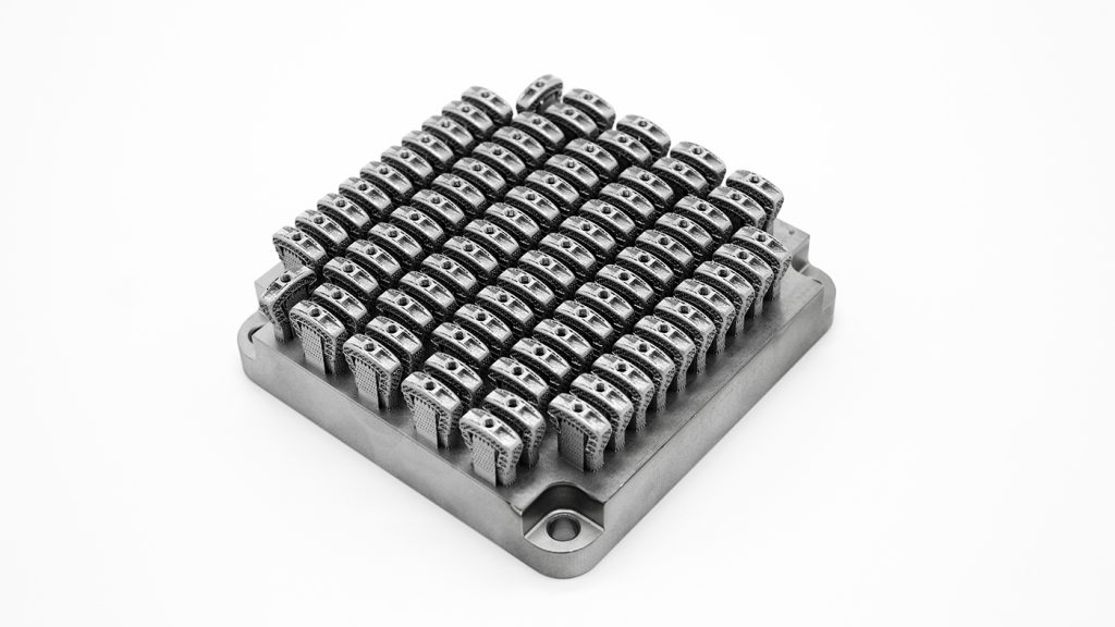 Fig. 14 Porous interspinal fusion cage series produced by Huaxiang Group (Courtesy Farsoon Technologies)