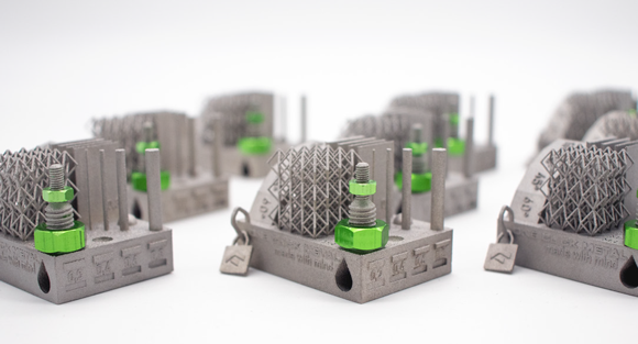 Additively manufactured parts built on the MPRINT (Courtesy One Click Metal)