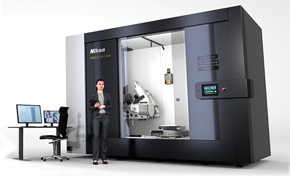 The VOXLS 40 C 450 is Nikon’s new large-volume high-performance X-ray CT system featuring enhanced levels of precision, resolution and scan speed suited to Additive Manufacturing parts (Courtesy Nikon) 