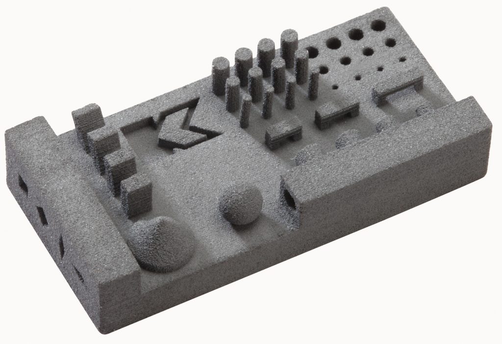 Fig. 5 A BJT test part, demonstrating fine feature capabilities in different directions (Courtesy Kennametal)