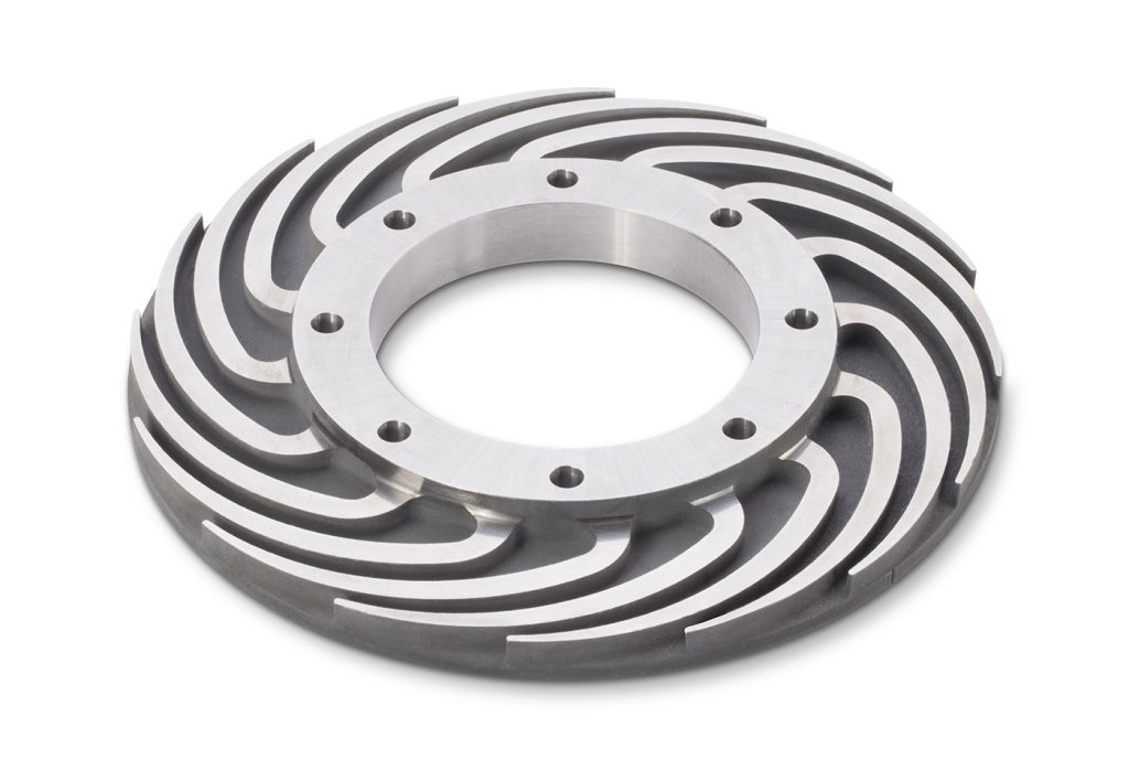 Fig. 8 A cemented carbide impeller made by BJT (Courtesy Kennametal)