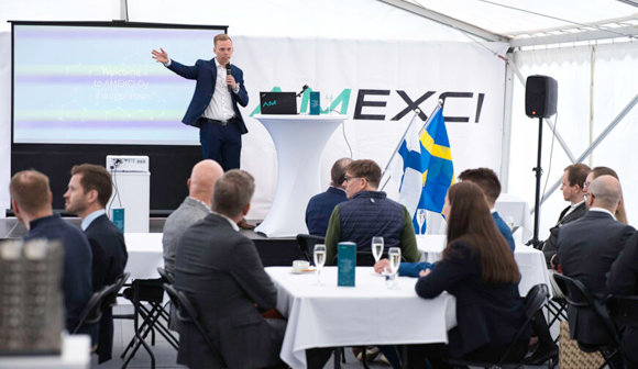 The AMEXCI inauguration ceremony of Additive Manufacturing facility in Tampere, Finland (Courtesy AMEXCI)