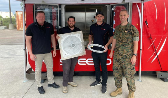 SPEE3D successfully participated in the Marine Corps Annual Integrated Training Exercise (ITX) 4-23 last month demonstrates rapid Additive Manufacturing (Courtesy SPEE3D)