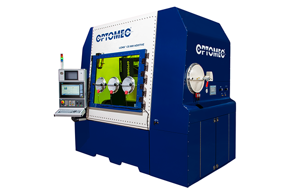 Optomec’s LENS CS 800 Additive Manufacturing machine incorporates the very best in advanced Directed Energy Deposition (DED) processing capabilities and is aimed at mid to large size industrial part processing