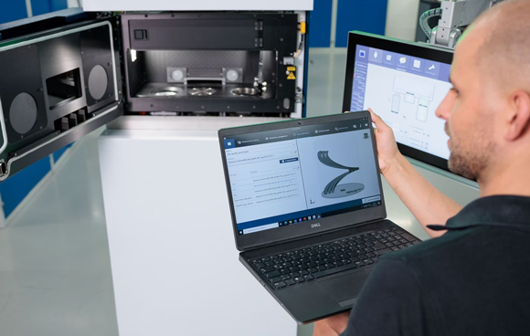 TruTops Print software enables the optimum strategy to be used for each different area of the part (Courtesy Trumpf)