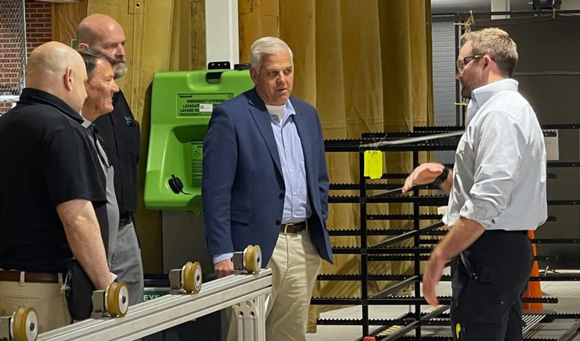 VRC Metal Systems recently welcomed South Dakota Senator Mike Rounds for a tour of the company’s facility (Courtersy VRC Metal Systems)