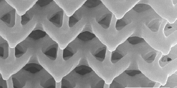 A nanoscale lattice prepared using Caltech’s new technique (Courtesy Caltech)