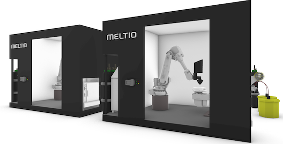 The new Meltio Robot Cell is an open-hardware platform which installs on already-existing robotic arms (Courtesy Meltio) 