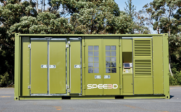 The XSPEE3D is a containerised and deployable cold spray metal Additive Manufacturing machine (Courtesy SPEE3D)