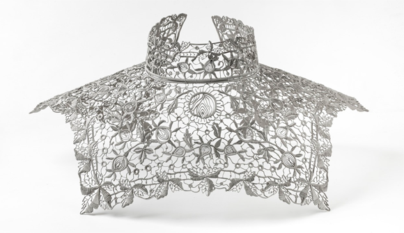 The project involved stiffening lace collar motifs dating from the 19th century  (Courtesy AddUp) 